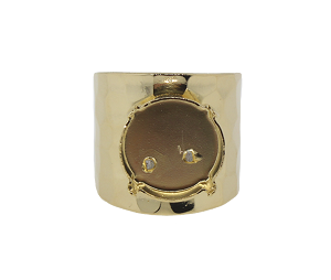 Ring Setting #7960 Gold for Rivoli 14mm Stones (3 Pieces) 
